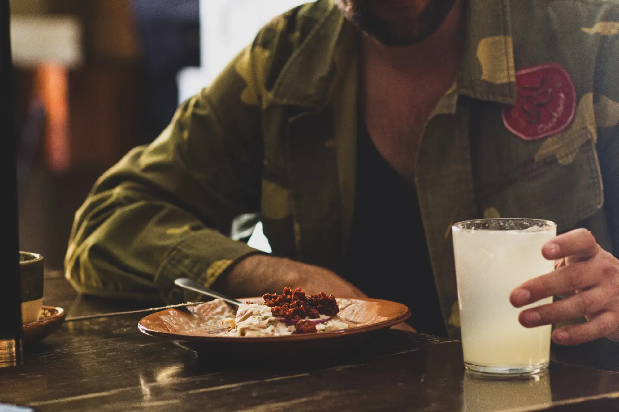 Ki'bok coffee bar detail — moody editorial interior